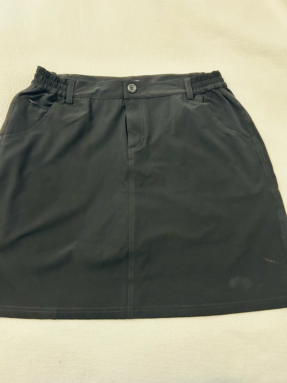 Classic Willit Black A-Line Skirt with Elasticized Waist